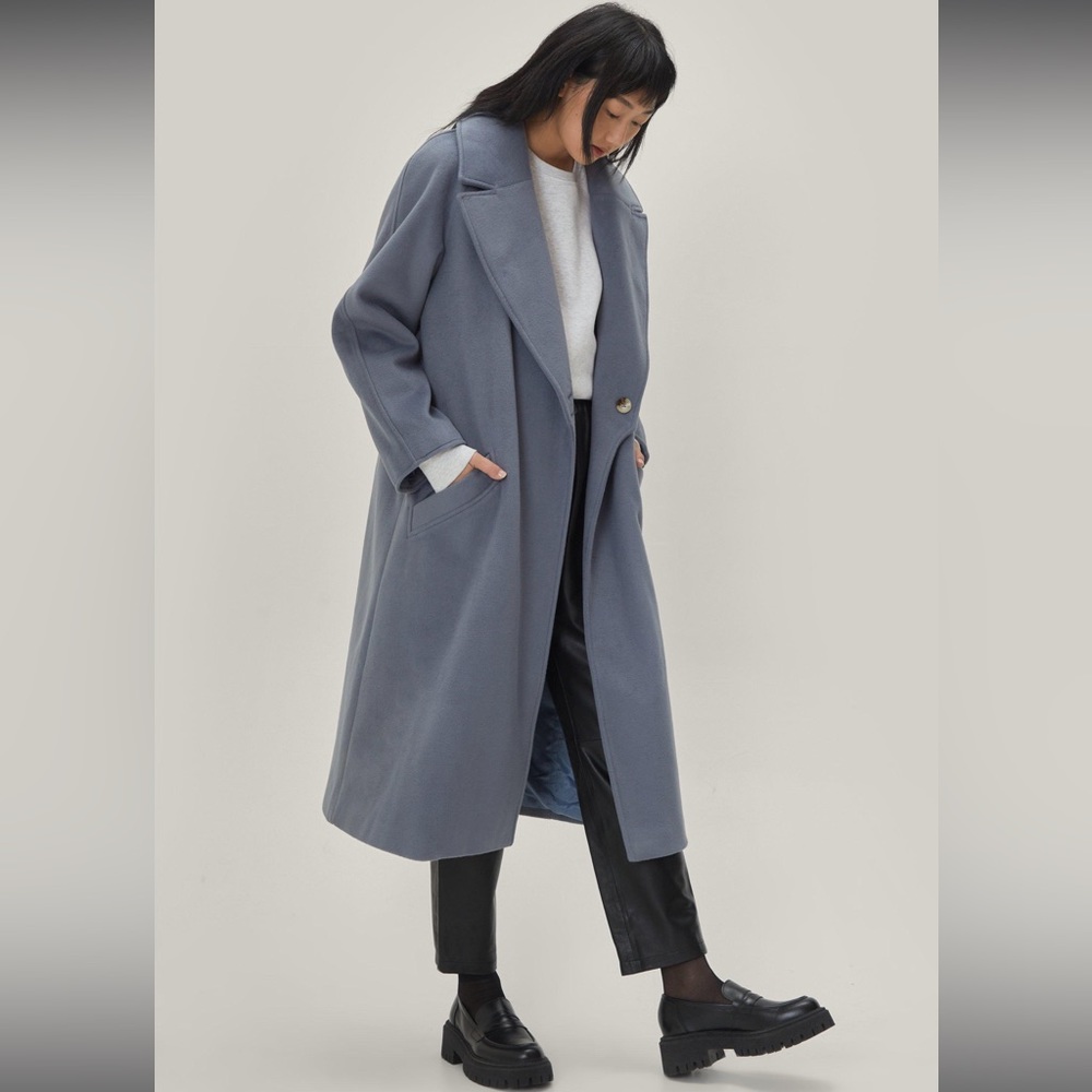 Nasty Gal Wool Blend Oversized Duster Coat NWT size 6
